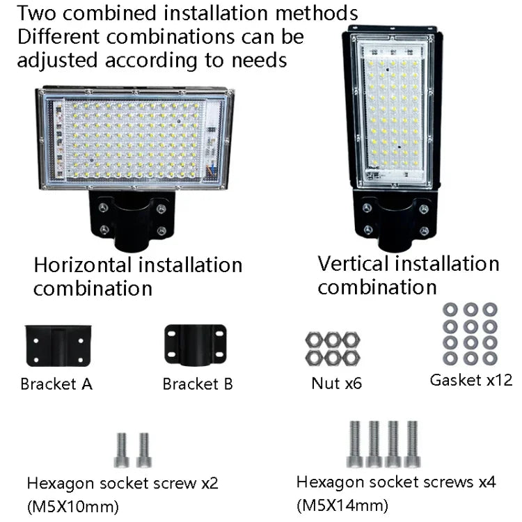 Wasserdichte LED-Straßenbeleuchtung Hofstrahler, 50W