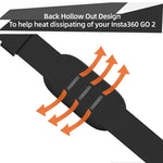 Sunnylife IST-Q9335 Kameragurt Silikon Schutzhülle Armband Handfläche Rucksack Fahrradgurt Katzenhalsband für Insta360 GO2, Für Insta360 GO2