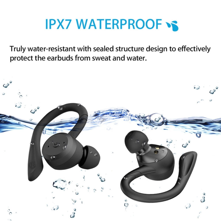 BE1032 Ohrbügel-Wasserdichte Sport-TWS-Kabellose Bluetooth-Kopfhörer, Schwarz, Leuchtgrün, Rosarot