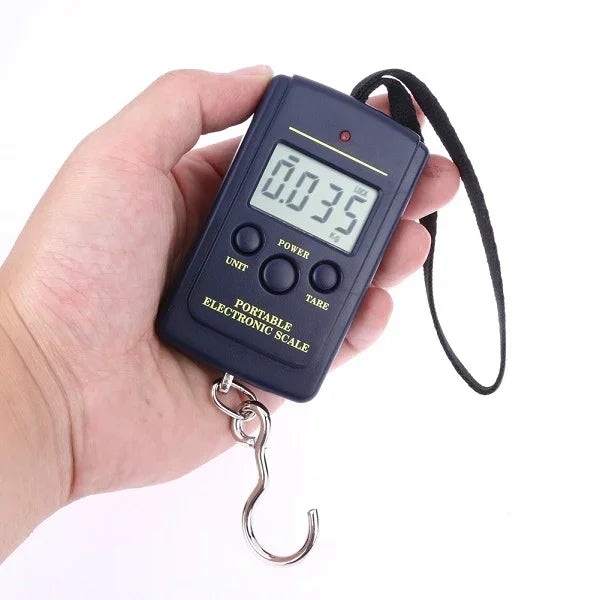 10g Mini Digitale Angelwaage Reisegewicht Steelyard Hängende Elektronische Hakenwaage Küchenwaage, Kapazität: 40kg, 40kg ohne Hintergrundbeleuchtung, 40kg mit Hintergrundbeleuchtung