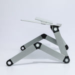 T8 Aluminiumlegierung Klapp- & Hebbarer Laptop-Tisch Büro-Tisch Erhöhungsständer, mit Mausplatte (Schwarz), mit Mausplatte (Silber), mit Lüfter & Mausplatte (Schwarz), mit Lüfter & Mausplatte (Silber)
