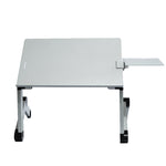 T8 Aluminiumlegierung Klapp- & Hebbarer Laptop-Tisch Büro-Tisch Erhöhungsständer, mit Mausplatte (Schwarz), mit Mausplatte (Silber), mit Lüfter & Mausplatte (Schwarz), mit Lüfter & Mausplatte (Silber)