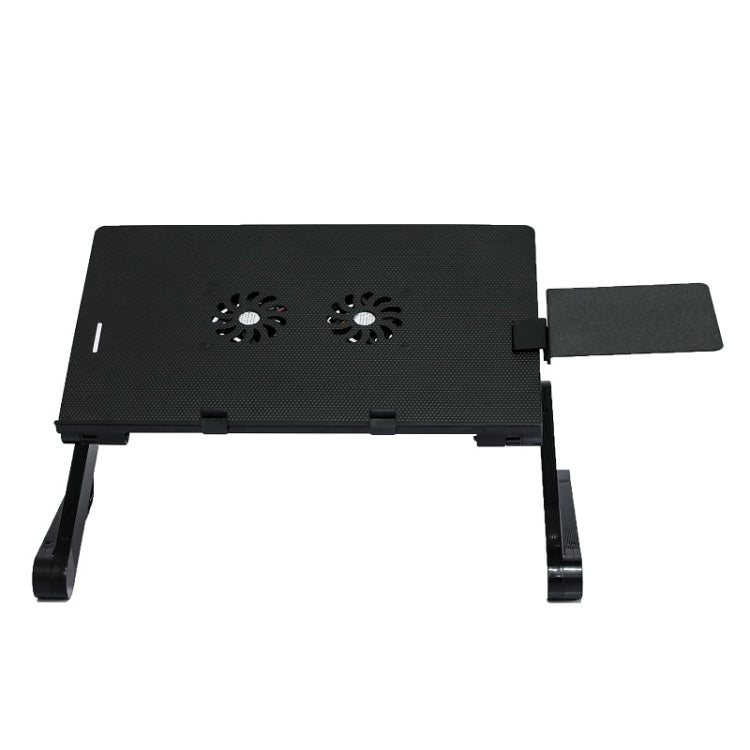 T8 Aluminiumlegierung Klapp- & Hebbarer Laptop-Tisch Büro-Tisch Erhöhungsständer, mit Mausplatte (Schwarz), mit Mausplatte (Silber), mit Lüfter & Mausplatte (Schwarz), mit Lüfter & Mausplatte (Silber)