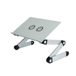 T8 Aluminiumlegierung Klapp- & Hebbarer Laptop-Tisch Büro-Tisch Erhöhungsständer, mit Mausplatte (Schwarz), mit Mausplatte (Silber), mit Lüfter & Mausplatte (Schwarz), mit Lüfter & Mausplatte (Silber)