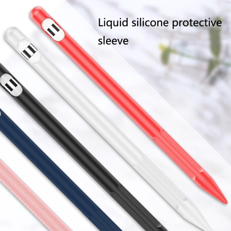 2 Sets 4 In 1 Stylus Silicone Protective Cover + Anti-Lost Rope Set For Apple Pencil 1, Jade White, Ink Black, Mint Green, Fresh Pink, Red, Midnight Blue, Business Gray