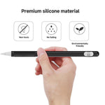 2 Sets 4 In 1 Stylus Silicone Protective Cover + Anti-Lost Rope Set For Apple Pencil 1, Jade White, Ink Black, Mint Green, Fresh Pink, Red, Midnight Blue, Business Gray