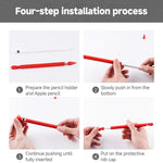 2 Sets 4 In 1 Stylus Silicone Protective Cover + Anti-Lost Rope Set For Apple Pencil 1, Jade White, Ink Black, Mint Green, Fresh Pink, Red, Midnight Blue, Business Gray