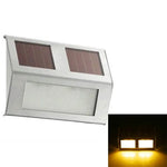 2er LED Solar Wandleuchte mit Lichtsensor, IP44 Wasserdicht, für Außenbereich, Terrasse, Hof, Wege, Garten, Treppen, Stufen, Nachtbeleuchtung, Sicherheit, Weißlicht, Warmlicht