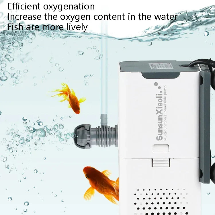 SunsunXiaoli Aquarienwasserpumpe Klein 3-in-1 Aquarium-Zirkulationsfilter Umwälzpumpe, CN-Stecker, 6W 500F, 15W 1000F