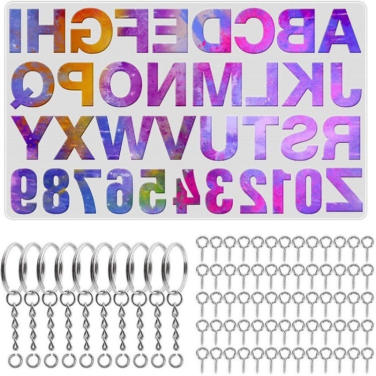 111-teiliges Set DIY Spiegel Silikonanhängerform, Kristall Epoxid Schlüsselanhänger Set, 111-teiliges Set