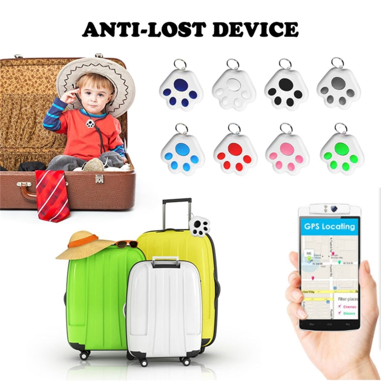 2 Stück HYC-09 Bluetooth-Hundepfoten-Tracker mit Anti-Verlust-Funktion, Haustierortungs-Schlüsselanhänger, intelligenter Suche und Zwei-Wege-Alarm