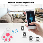 2 Stück HYC-09 Bluetooth-Hundepfoten-Tracker mit Anti-Verlust-Funktion, Haustierortungs-Schlüsselanhänger, intelligenter Suche und Zwei-Wege-Alarm