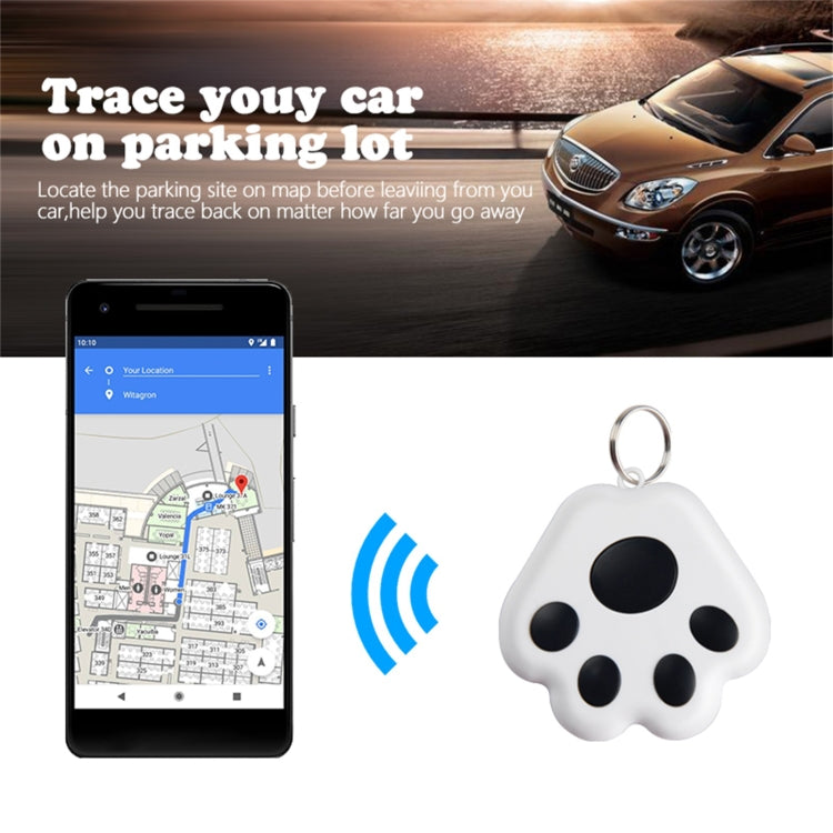 2 Stück HYC-09 Bluetooth-Hundepfoten-Tracker mit Anti-Verlust-Funktion, Haustierortungs-Schlüsselanhänger, intelligenter Suche und Zwei-Wege-Alarm