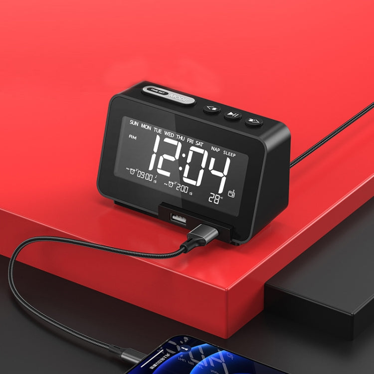 K5 Kabelloser Bluetooth-Lautsprecher Tischwecker Radio, US-Stecker, EU-Stecker, UK-Stecker