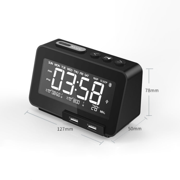 K5 Kabelloser Bluetooth-Lautsprecher Tischwecker Radio, US-Stecker, EU-Stecker, UK-Stecker