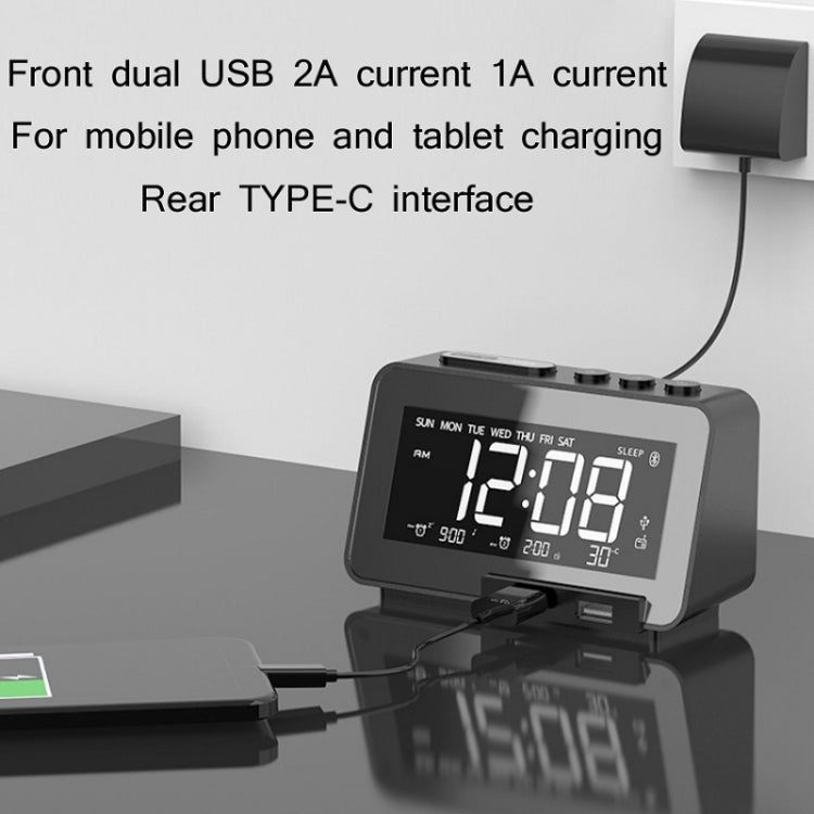 K5 Kabelloser Bluetooth-Lautsprecher Tischwecker Radio, US-Stecker, EU-Stecker, UK-Stecker