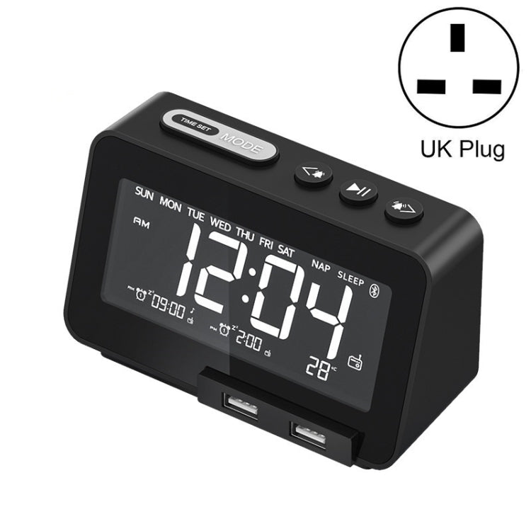 K5 Kabelloser Bluetooth-Lautsprecher Tischwecker Radio, US-Stecker, EU-Stecker, UK-Stecker