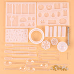 128-teiliges Kristall-Tropfform-Werkzeugset, Ornament-Anhänger-Silikonform-Set, Anhängerform