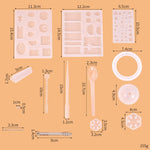 128-teiliges Kristall-Tropfform-Werkzeugset, Ornament-Anhänger-Silikonform-Set, Anhängerform