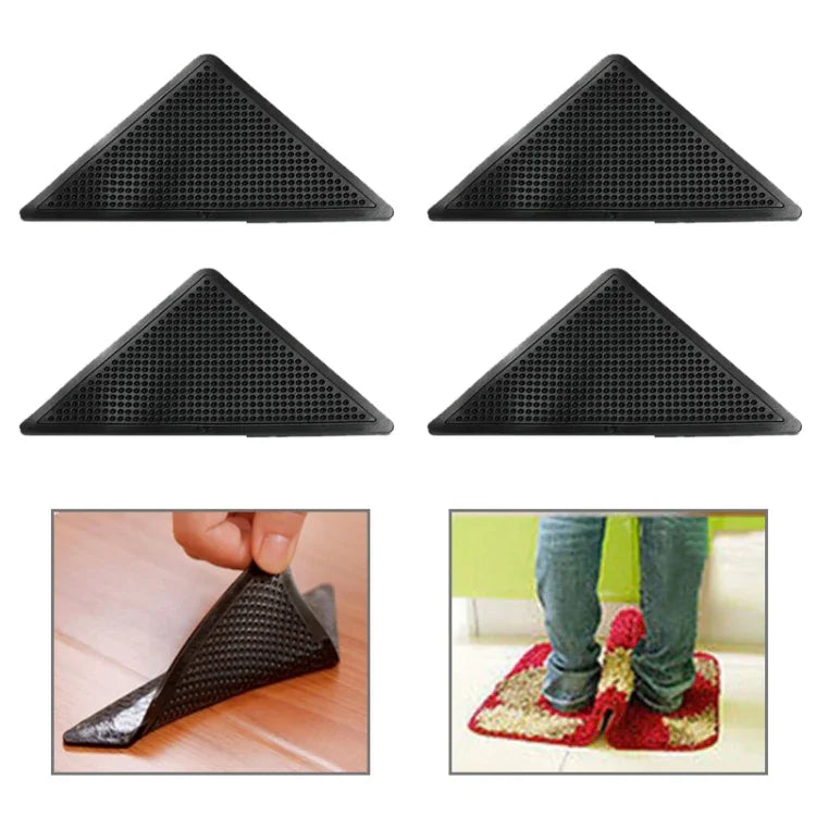 4er-Set wiederverwertbare, rutschfeste, waschbare Teppichmatte für Zuhause, Bad, Wohnzimmer, waschbarer Teppich