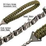 Outdoor Sport Handsägen geflochtene Paracord Camping Survival Taschensäge, Paracord