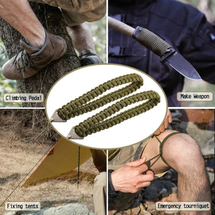 Outdoor Sport Handsägen geflochtene Paracord Camping Survival Taschensäge, Paracord
