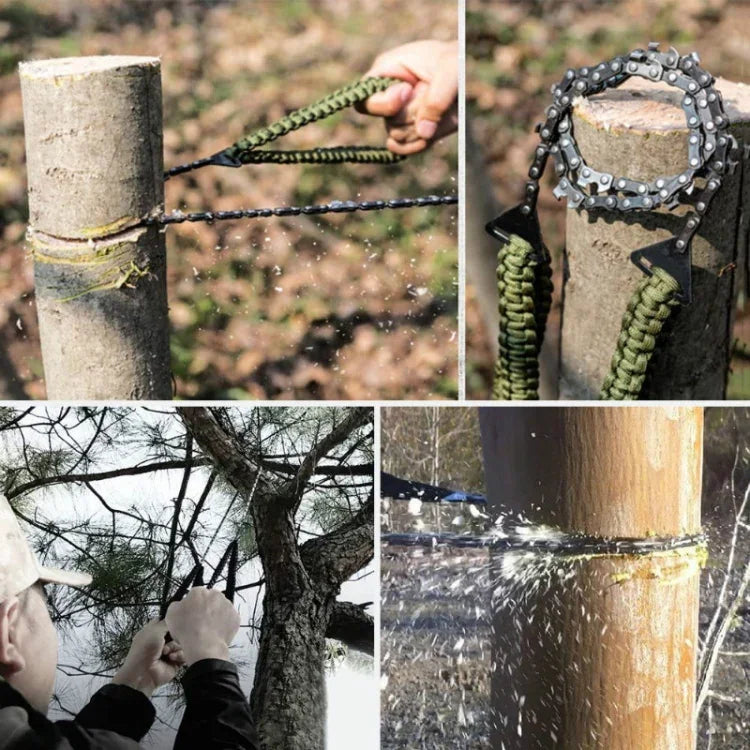 Outdoor Sport Handsägen geflochtene Paracord Camping Survival Taschensäge, Paracord