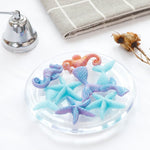 Ozean-Serie Großer und Kleiner Fischschwanz Seestern Seepferdchen DIY Backen Flüssigsilikonform, Grau, Pink