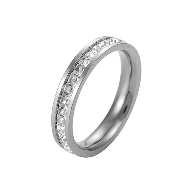 2 Stück einfacher Mädchenring aus Titanstahl mit Diamant, US-Größe 3, US-Größe 4, US-Größe 5, US-Größe 6, US-Größe 7, US-Größe 8, US-Größe 9, US-Größe 10