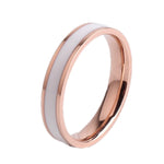 Einfacher Schwarz-Weiß-Epoxid-Paarring Damen Titan-Stahlring Schmuck, US-Größe 3, US-Größe 4, US-Größe 5, US-Größe 6, US-Größe 8, US-Größe 9, US-Größe 10, US-Größe 7