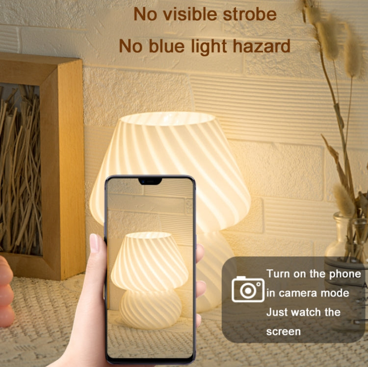 PJ-104 5W Pilzglas Schlafzimmer Nachttisch Dekorations Tischlampe, CN-Stecker, Spezifikation:, Einfarbig Warmes Licht, Dreifarbige Dimmung, Tmall Elf Glühbirne, Fernbedienung + Tmall Elf Glühbirne