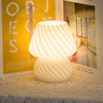 PJ-104 5W Pilzglas Schlafzimmer Nachttisch Dekorations Tischlampe, CN-Stecker, Spezifikation:, Einfarbig Warmes Licht, Dreifarbige Dimmung, Tmall Elf Glühbirne, Fernbedienung + Tmall Elf Glühbirne