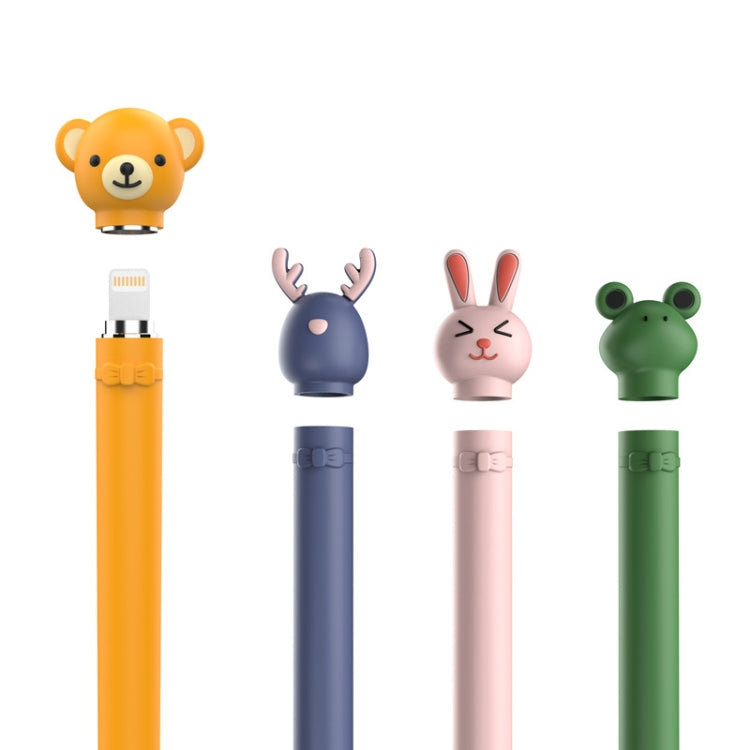 Cartoon Silikon Kapazitiver Stift Rutschfest und Anti-Fall Schutzhülle, Für Apple Pencil 1