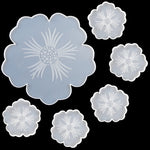 Silikon Blumen Untersetzer Form Set Kristall DIY Spiegel Blütenblatt Obstteller Tropfenform, 1 große + 5 kleine Blumen Set, 1 große + 3 kleine Blumen Set, große Blumen