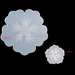 Silikon Blumen Untersetzer Form Set Kristall DIY Spiegel Blütenblatt Obstteller Tropfenform, 1 große + 5 kleine Blumen Set, 1 große + 3 kleine Blumen Set, große Blumen