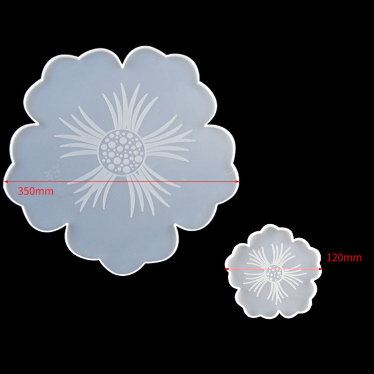 Silikon Blumen Untersetzer Form Set Kristall DIY Spiegel Blütenblatt Obstteller Tropfenform, 1 große + 5 kleine Blumen Set, 1 große + 3 kleine Blumen Set, große Blumen