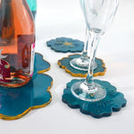 Silikon Blumen Untersetzer Form Set Kristall DIY Spiegel Blütenblatt Obstteller Tropfenform, 1 große + 5 kleine Blumen Set, 1 große + 3 kleine Blumen Set, große Blumen