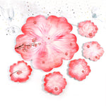 Silikon Blumen Untersetzer Form Set Kristall DIY Spiegel Blütenblatt Obstteller Tropfenform, 1 große + 5 kleine Blumen Set, 1 große + 3 kleine Blumen Set, große Blumen