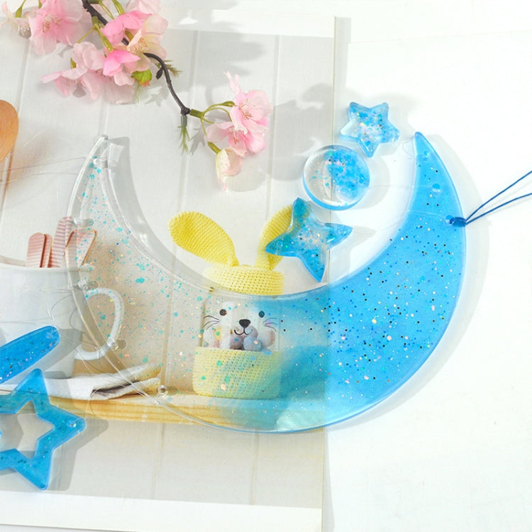 DIY Windspiel Epoxidharzform Mondanhänger Windspiel Hänge-Set Form, Stil:, MD3535 + MD3536, MD3535 + MD3536 + Angelschnur