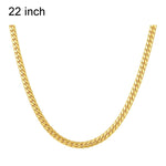 2 Stück 5mm Vollmond vergoldete Halskette Modeschmuck, Spezifikation:, 22 Zoll (55cm), 24 Zoll (60cm)