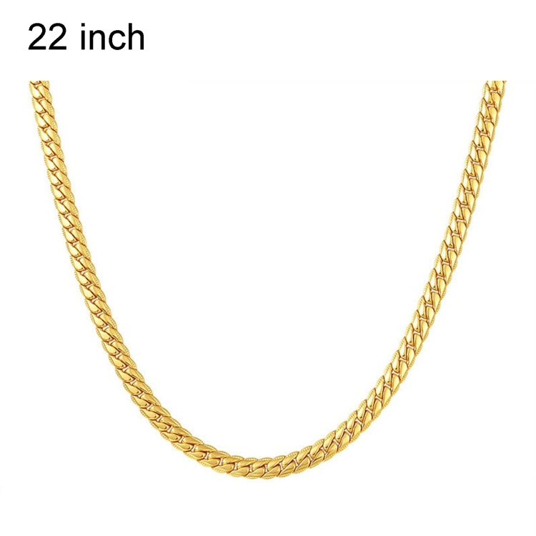 2 Stück 5mm Vollmond vergoldete Halskette Modeschmuck, Spezifikation:, 22 Zoll (55cm), 24 Zoll (60cm)