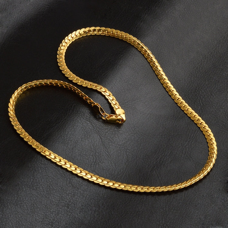 2 Stück 5mm Vollmond vergoldete Halskette Modeschmuck, Spezifikation:, 22 Zoll (55cm), 24 Zoll (60cm)