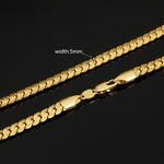 2 Stück 5mm Vollmond vergoldete Halskette Modeschmuck, Spezifikation:, 22 Zoll (55cm), 24 Zoll (60cm)
