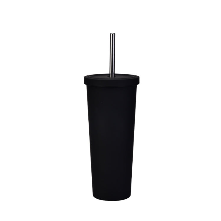 700ml Große doppelwandige Edelstahl-Trinkflasche mit Strohhalm, Vakuum-Outdoor-Isolierflasche 304, Autowasserflasche, Khaki, Zinnoberrot, Lila, Pink, Glasgrün, Moosgrün, Dunkelgrau, Indigo, Tintenschwarz, Grau-Grün, Hellrosa, Grün-Weiß, Seeblau