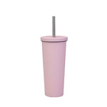 700ml Große doppelwandige Edelstahl-Trinkflasche mit Strohhalm, Vakuum-Outdoor-Isolierflasche 304, Autowasserflasche, Khaki, Zinnoberrot, Lila, Pink, Glasgrün, Moosgrün, Dunkelgrau, Indigo, Tintenschwarz, Grau-Grün, Hellrosa, Grün-Weiß, Seeblau
