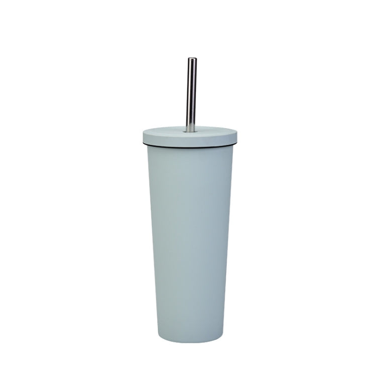 700ml Große doppelwandige Edelstahl-Trinkflasche mit Strohhalm, Vakuum-Outdoor-Isolierflasche 304, Autowasserflasche, Khaki, Zinnoberrot, Lila, Pink, Glasgrün, Moosgrün, Dunkelgrau, Indigo, Tintenschwarz, Grau-Grün, Hellrosa, Grün-Weiß, Seeblau