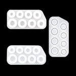 3-in-1 DIY-Kristalltropfen-Ring-Anhänger-Silikonform, Bogenförmige Sektion Ringform, 3-in-1-Ringform