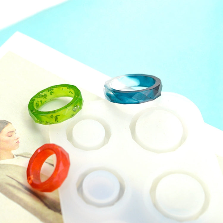 3-in-1 DIY-Kristalltropfen-Ring-Anhänger-Silikonform, Bogenförmige Sektion Ringform, 3-in-1-Ringform
