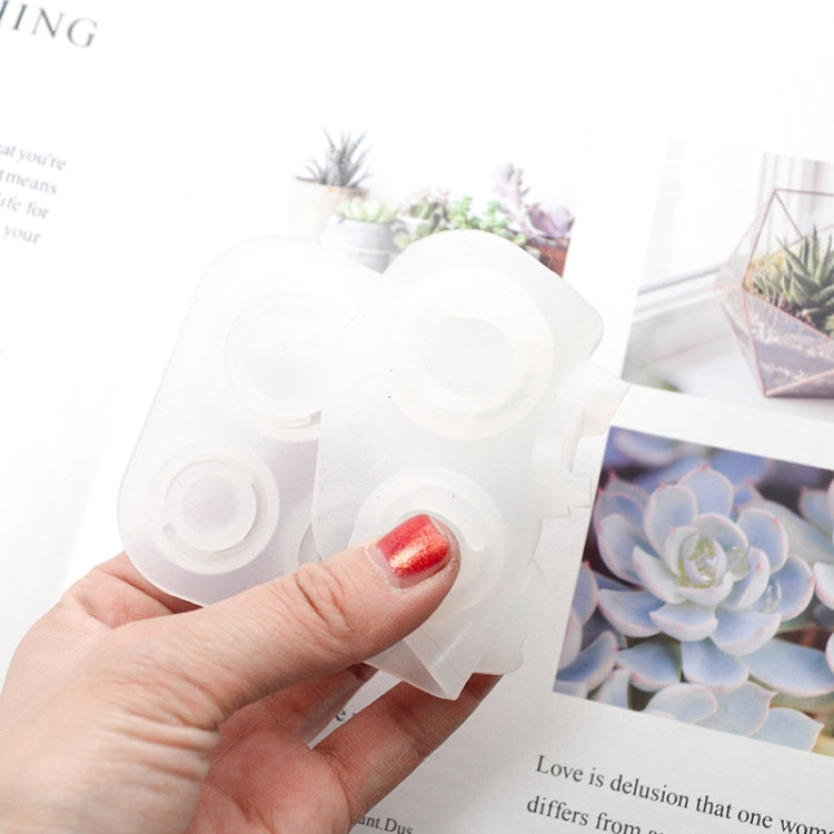 3-in-1 DIY-Kristalltropfen-Ring-Anhänger-Silikonform, Bogenförmige Sektion Ringform, 3-in-1-Ringform