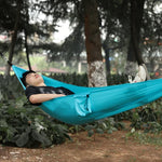 Outdoor Hängematte Camping Nylon Einzelschaukel, zufällige Farblieferung, 0.9x2.45m zufällige Farbe